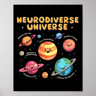 Póster Neurodiverso Universo Educación Especial Autismo A