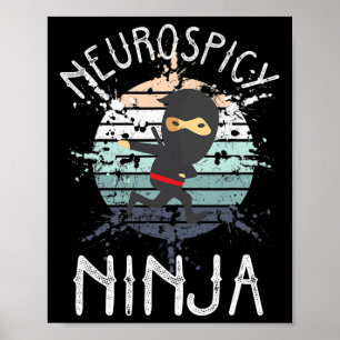 Póster Neurospicoy Ninja Autism Awareness Neurodiversas A