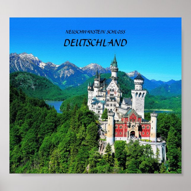 PÓSTER NEUSCHWANSTEIN SCHLOSS, DEUTSCHLAND (Frente)