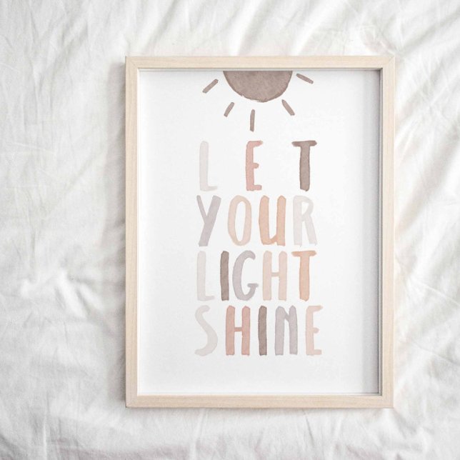 Póster neutral de dejar brillar tu luz (Subido por el creador)