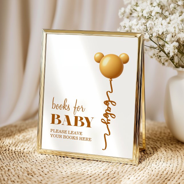 Póster Neutral Gold Teddy Balloon Books for Baby (Subido por el creador)