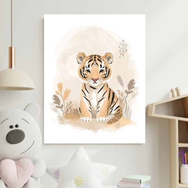 Póster Neutral Safari Boho Tiger Nursery Kids (Subido por el creador)
