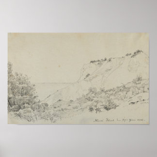 Póster Neutral Toned Landscape Art Print Drawing