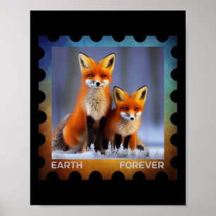 Póster Nevada de estampado de protección ambiental de la