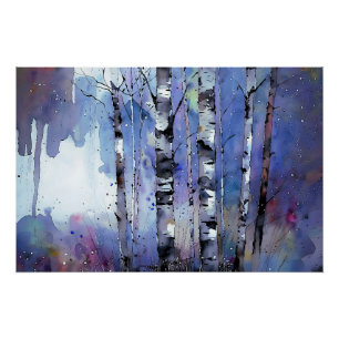 Póster Nevada en el Birch Encantado