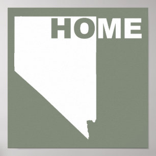 Póster Nevada Hogar Lejos Del Rótulo Poster Estatal