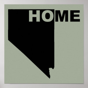 Póster Nevada Hogar Lejos Del Rótulo Poster Estatal