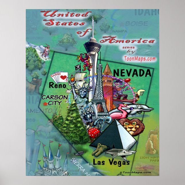 Póster Nevada USA (Frente)