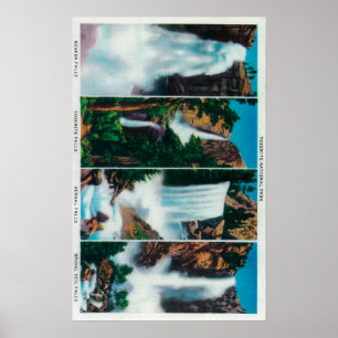 Póster Nevada, Yosemite, vernales, y caídas nupciales del