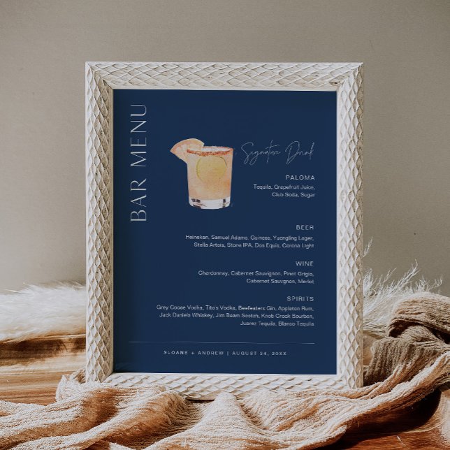 Póster NEVE Boda de la Marina Firma Bebida Rótulo de barr (Subido por el creador)