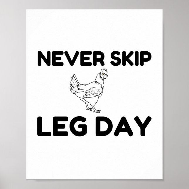 Póster Never Skip Leg Day (Frente)