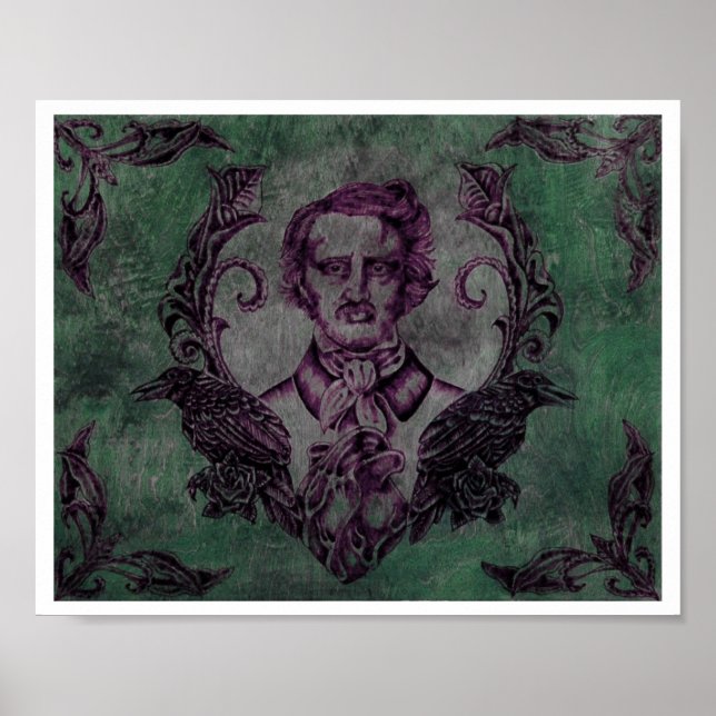 Póster Nevermore en verde (Frente)