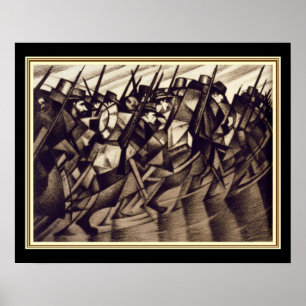 Póster Nevinson "que vuelve a los fosos" - Deco 16x20