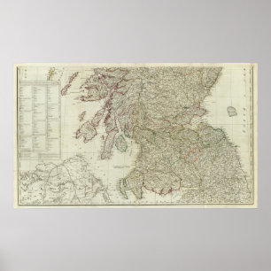 Póster New and correct map of Scotland