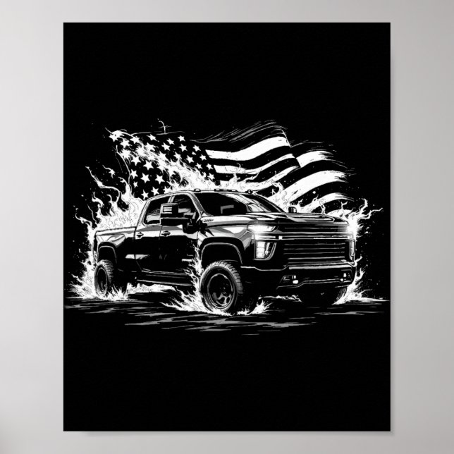 Póster New Body Style Silverado Truck 2500 Crew Cab Patri (Frente)