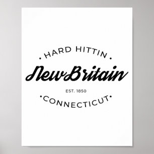 Póster New Britain Ct Duro Golpe