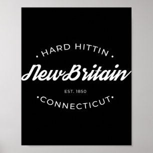 Póster New Britain Ct Duro Golpe