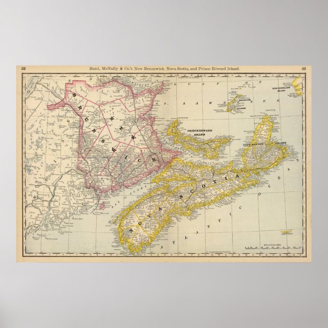 Póster New Brunswick, Nova Scotia (Frente)