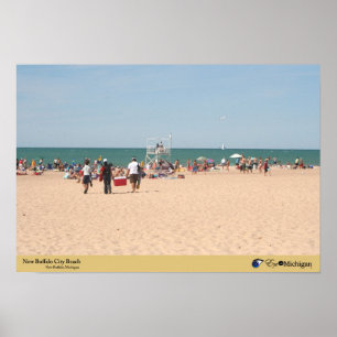 Póster New Buffalo City Beach - Michigan