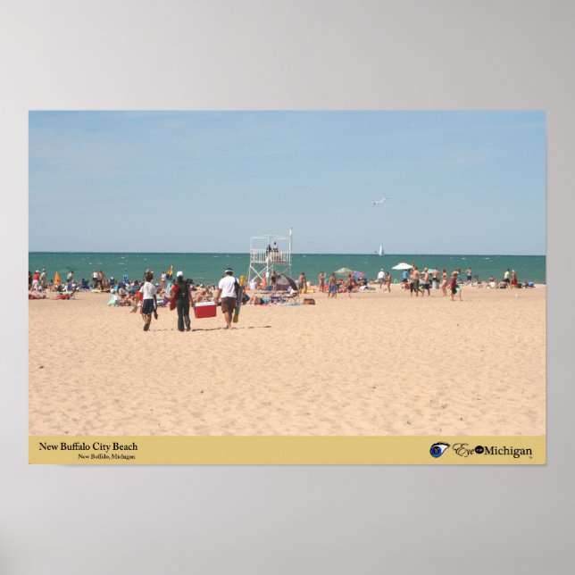 Póster New Buffalo City Beach - Michigan (Frente)