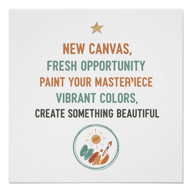 Póster New Canvas Sunrise (Anverso)