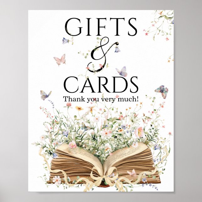 Póster New Chapter Book Theme bridal shower Gift & card (Frente)