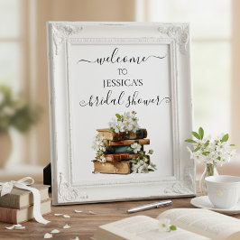 Póster New Chapter Bridal Shower Welcome Sign