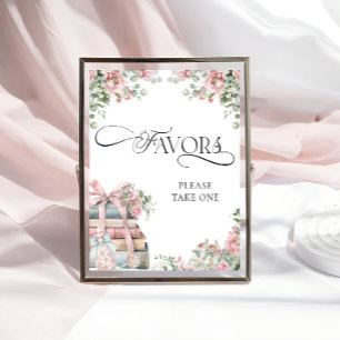 Póster New Chapter Storybook Floral Baby Shower Favors