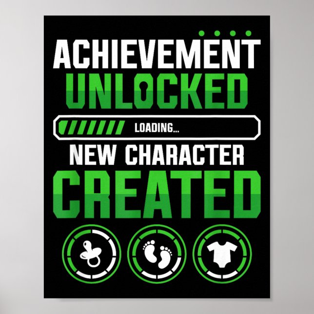 Póster New Character D Gamer Pregnancy Announcement  (Frente)