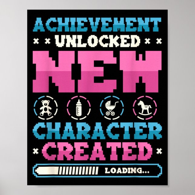 Póster New Character D Gamer Pregnancy Announcement  (Frente)