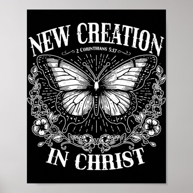 Póster New Creation In Christ, Boho Christian, Western Fa (Frente)