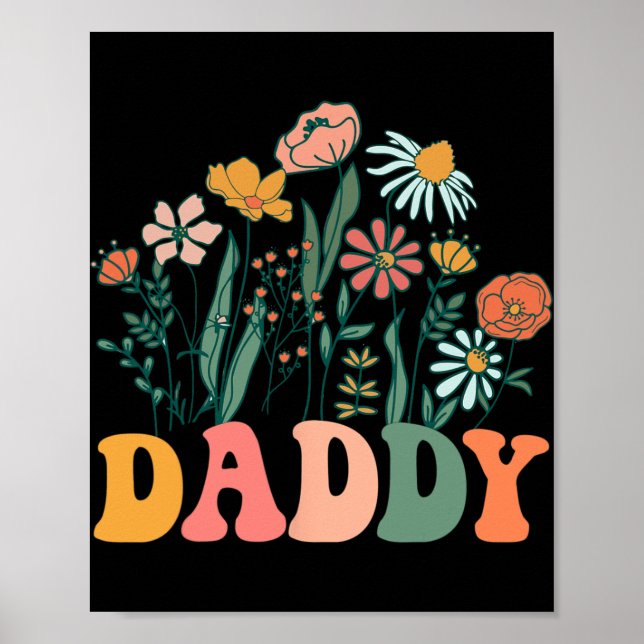 Póster New Daddy Wildflower First Birthday &amp; Baby Sho (Frente)