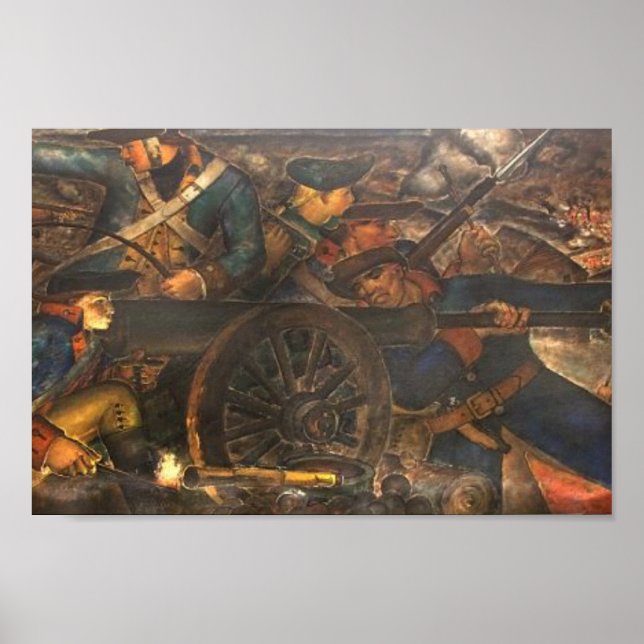 Póster "New Deal" WPA Art Deco Banner Canvas Print (Frente)