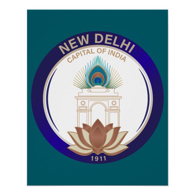 Póster New Delhi India (Anverso)