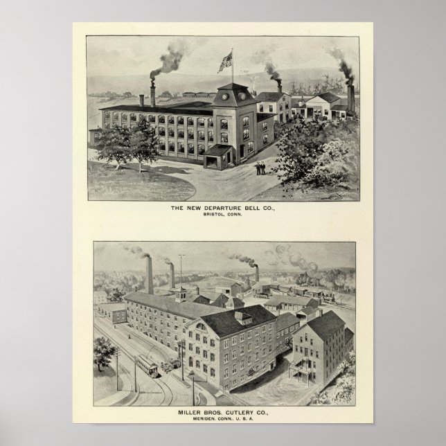 Póster New Departure Bell Co., Miller Bros Cutlery Co (Frente)