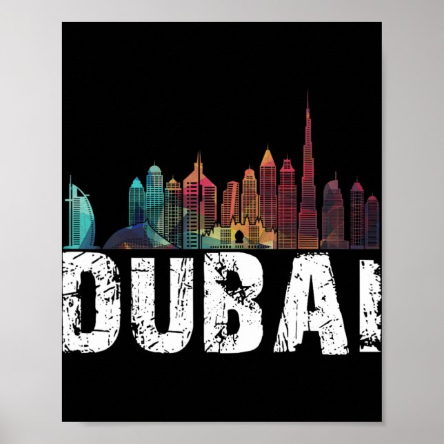 Póster New Dubai Love Skyline Uni For Holidays In Dubai  (Frente)
