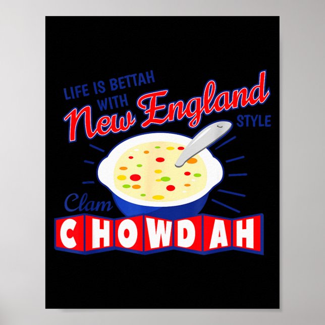 Póster New England Style Clam Chowder  (Frente)
