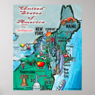 Póster New England USA