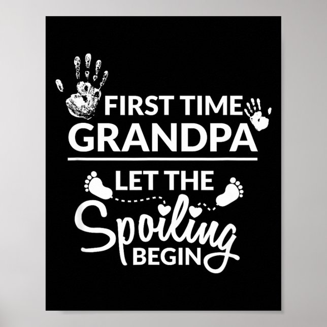 Póster New First Time Grandpa Let The Siling Begin Gift  (Frente)