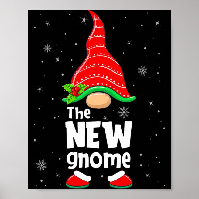 Póster New Gnome Matching Family Group Christmas Party Pa (Frente)