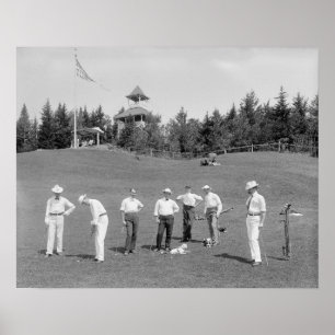 Póster New Hampshire Golfers, 1910. Vintage Photo