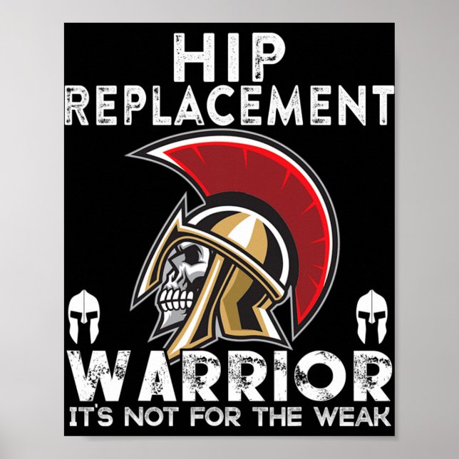 Póster New Hip Replacement Men Women Warrior Awareness Gi (Frente)