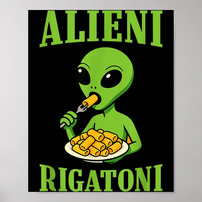 Póster New Italian Brainrot Alieni Rigatoni Funny Viral M (Frente)