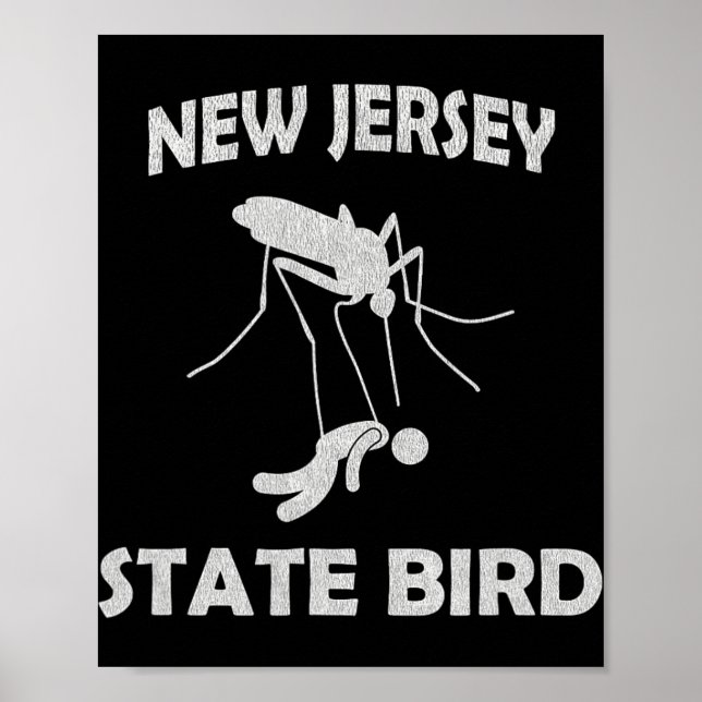Póster New Jersey Mosquito State Bird Funny Outdoors  (Frente)