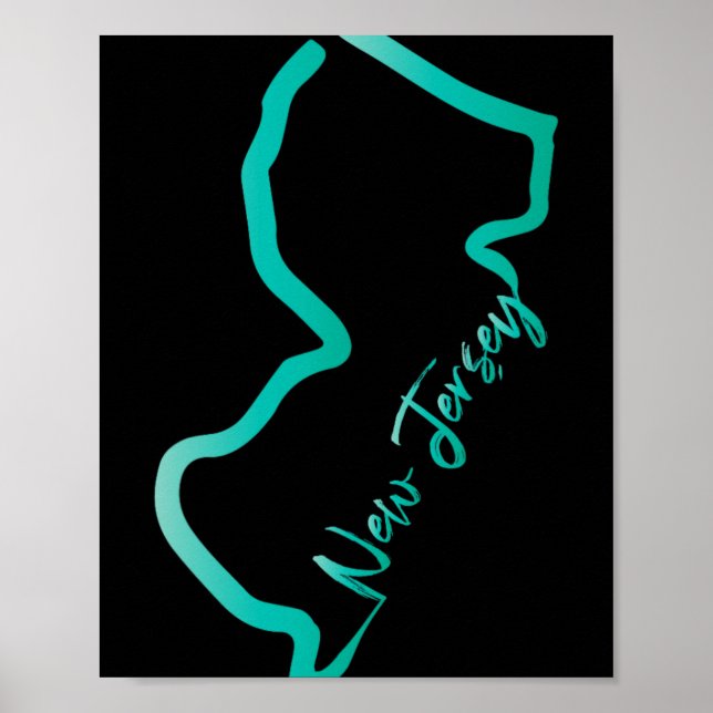 Póster New Jersey Shirt Jersey Graphic Tees For Women. Me (Frente)