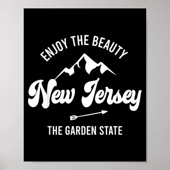 Póster New Jersey - The Garden State - Enjoy The Beauty  (Frente)