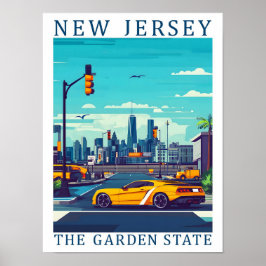 Póster New Jersey the Garden State USA Travel Place