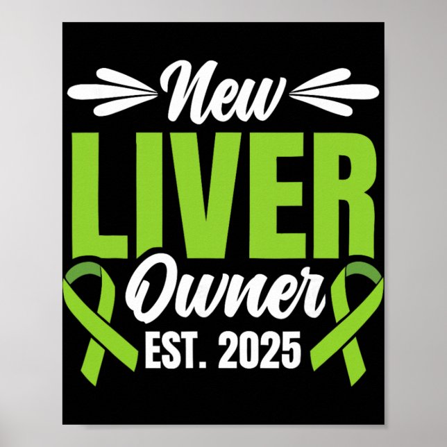 Póster New Liver Owner Est. 2025 - Liver Transplant Recie (Frente)