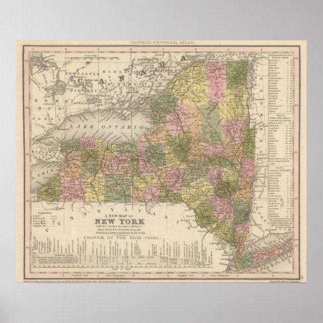 Póster New Map Of New York (Frente)