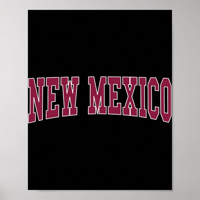 Póster New Mexico - Throwback Design - Clic  (Frente)